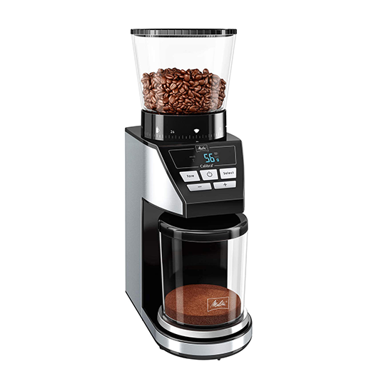 Conical Burr Coffee Grinder with Integrated Scale